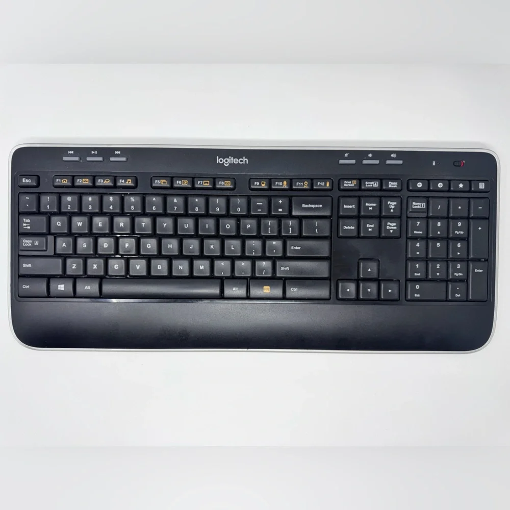 Logitech Wireless Keyboard Full Size Portable Gaming Work Office Typing College